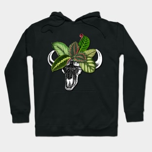 Calatheas crown on cow skull Hoodie